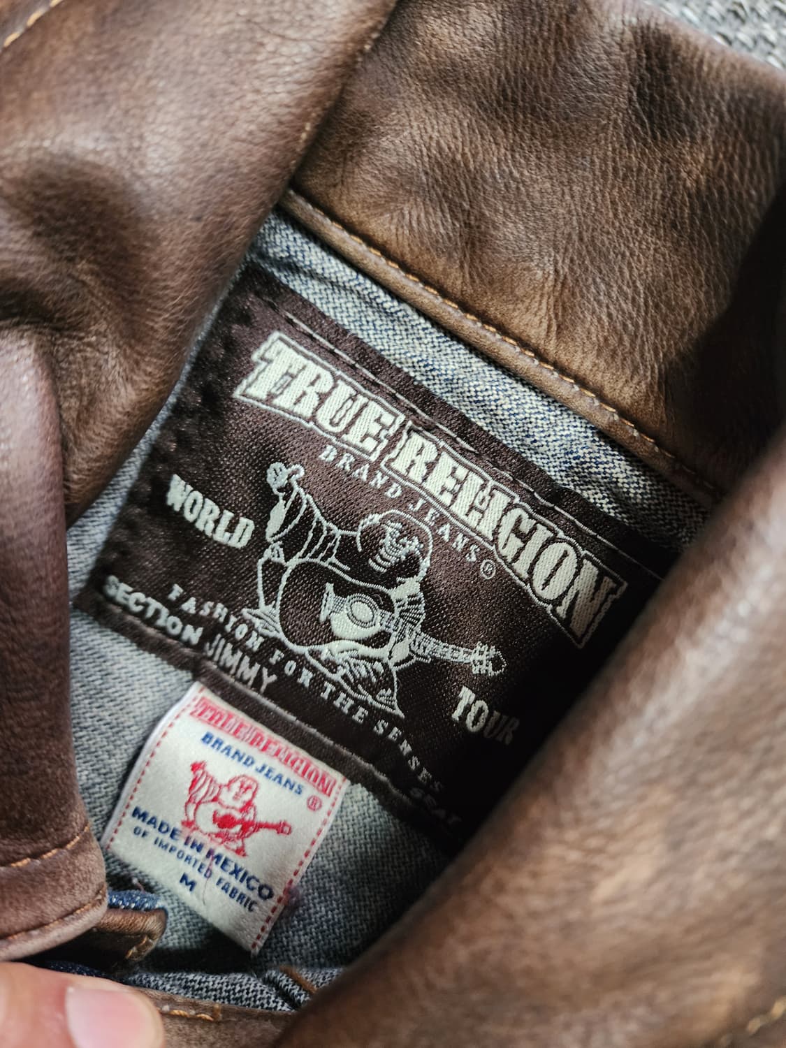 트루릴리젼 가죽 데님 자켓 청자켓 M사이즈 상품이미지2