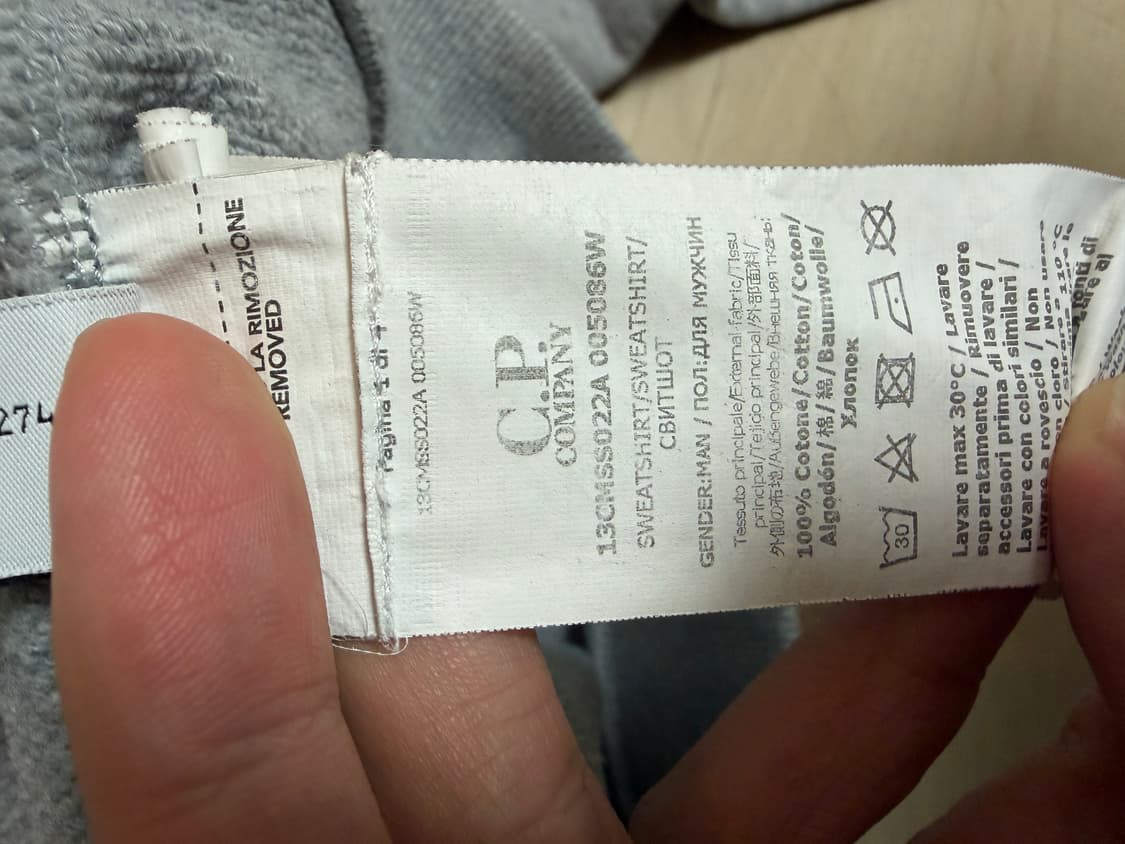 CP company 맨투맨 그레이 22FW 상품이미지5