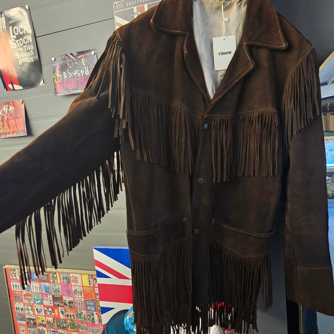 스웨이드 웨스턴 프린지 리얼 말가죽 카우보이 자켓  상품이미지3