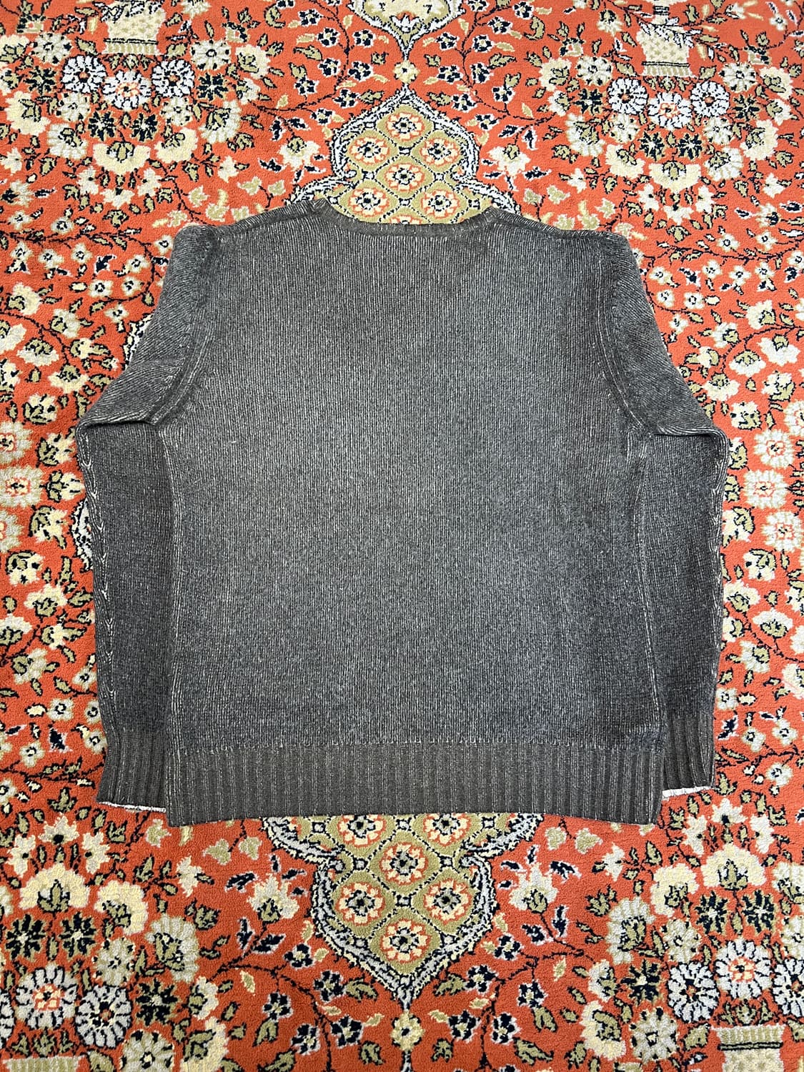 [M] CK JEANS 카키 빈티지 브이넥 니트 상품이미지2