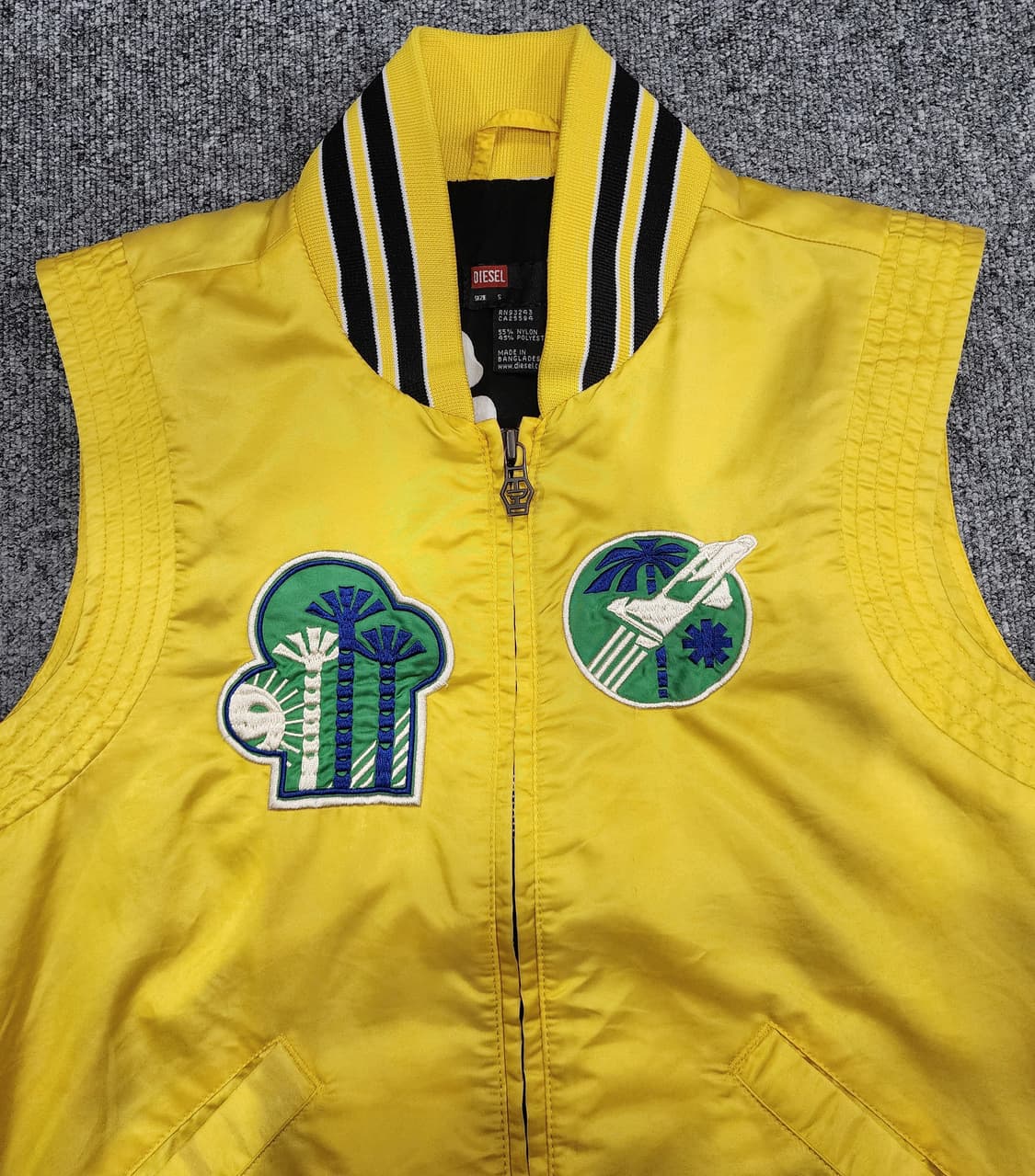 디젤 바시티 Y2K 집업 조끼 베스트 S 상품이미지3