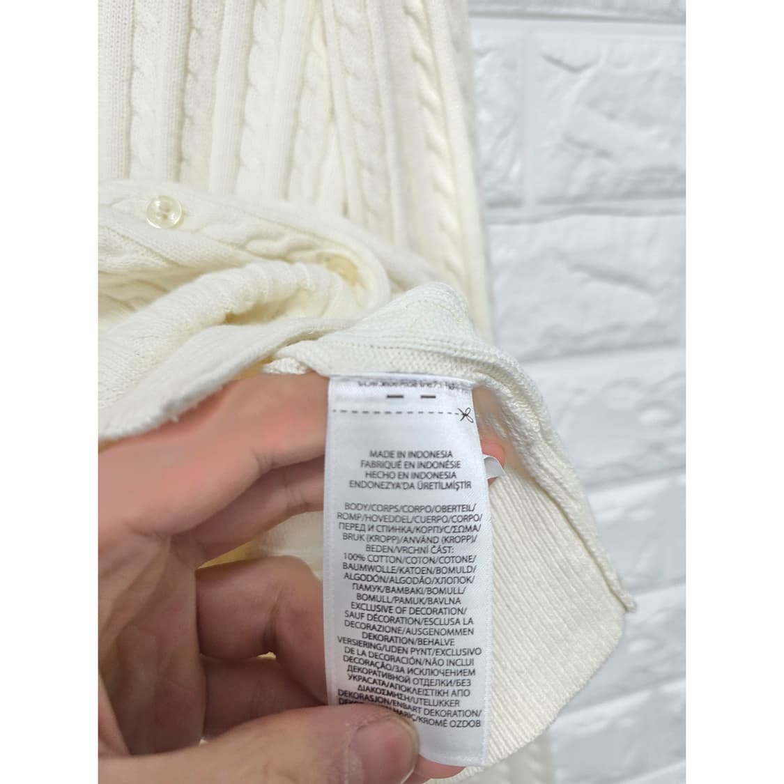 택포) 폴로 랄프로렌 케이블 가디건 14Y 성인S 상품이미지3