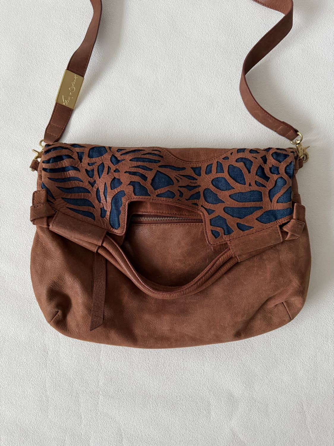 Pre owned 레더 토트 크로스백 상품이미지3