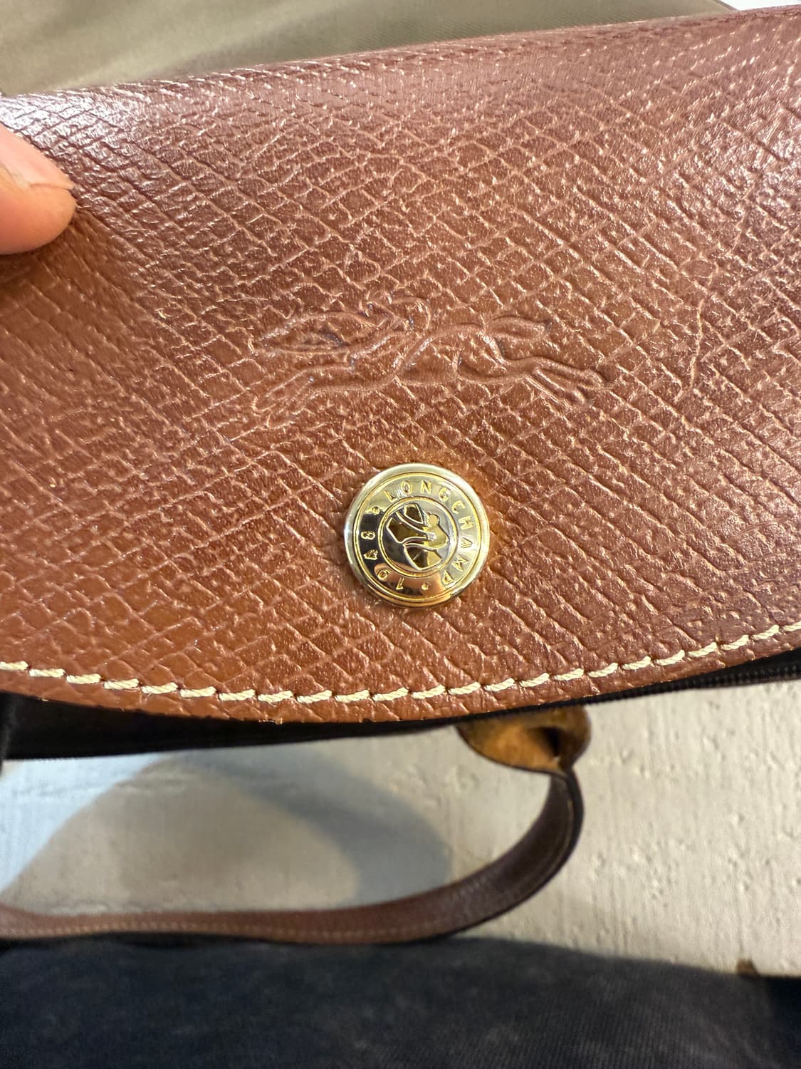 롱샴 르 플리아쥬 토트백 카키 상품이미지6