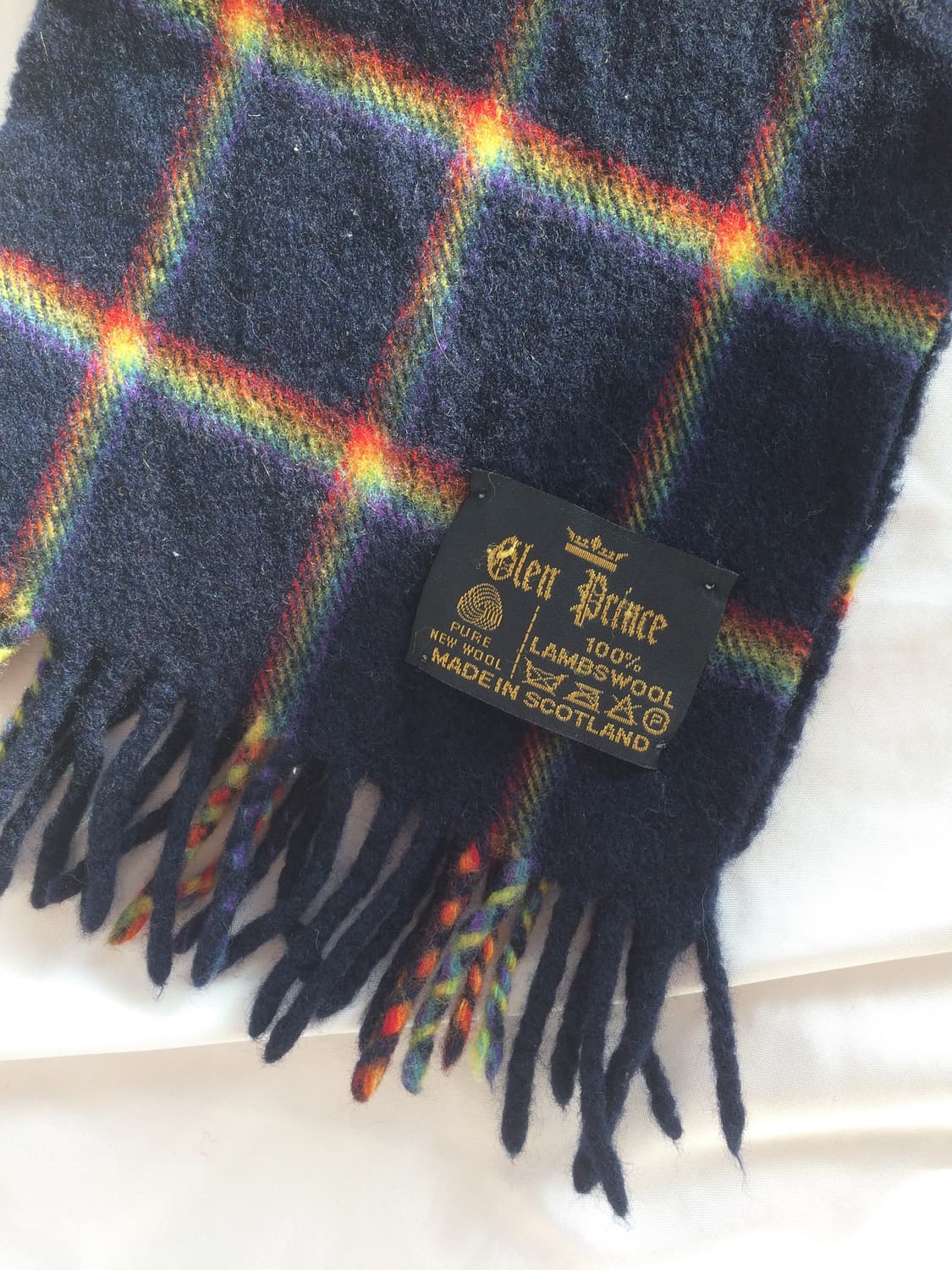 히스테릭 글래머 아카이브 스코틀랜드 램스울 레인보우 목도리 머플러 상품이미지4