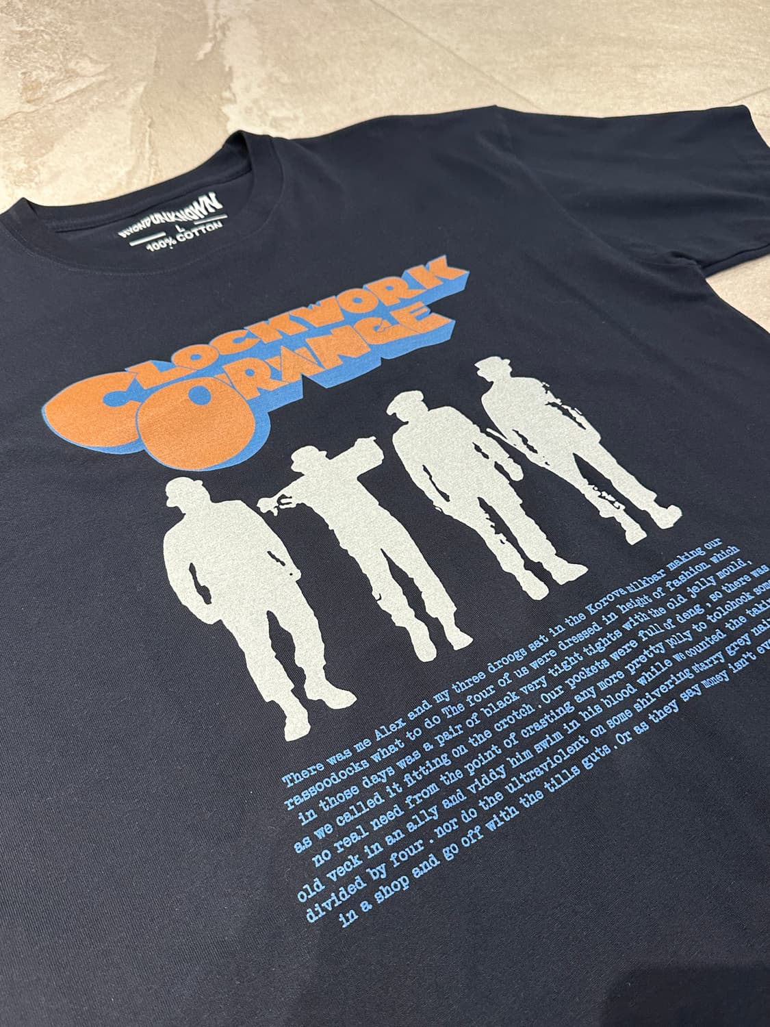 시계태엽오렌지 네이비 반팔 티셔츠 L 상품이미지3