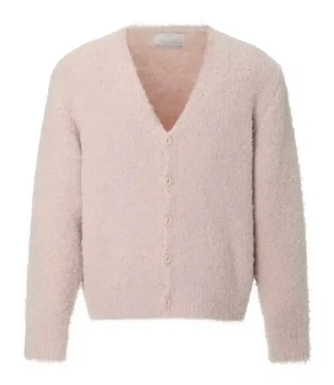 쓰리타임즈 푸들가디건 핑크 니트볼레로탑 상품이미지1