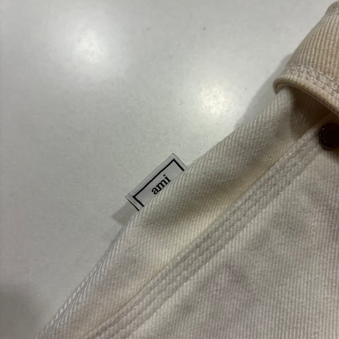 [30] AMI 아미 벨트 면바지 아이보리 화이트 C595 상품이미지4