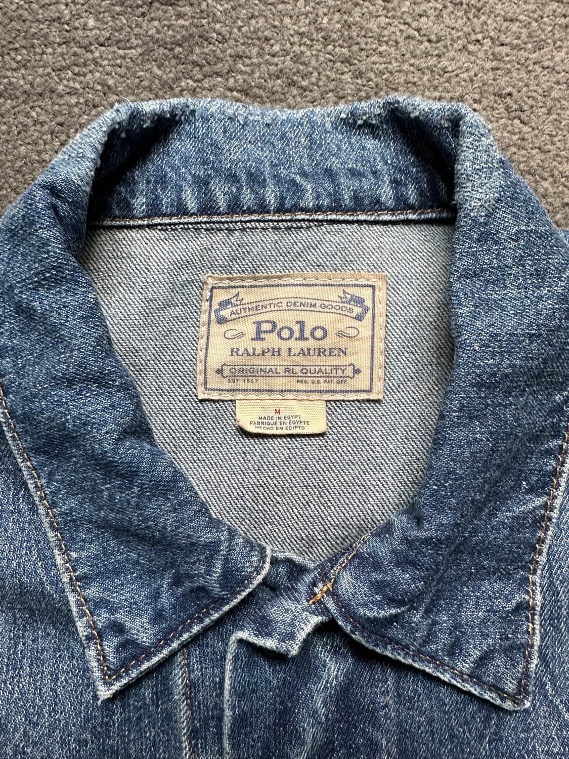 폴로 랄프로렌 연청 데님 자켓 M 상품이미지4