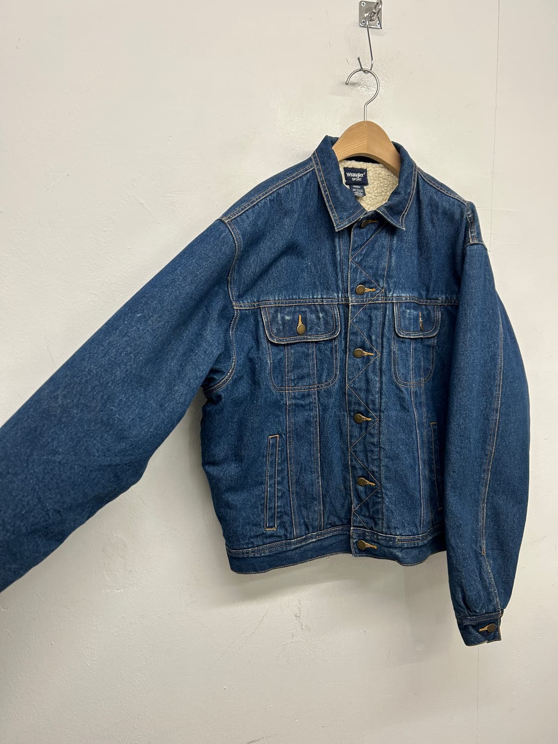 90s 랭글러 스포츠 데님 쉐르파 자켓 상품이미지2
