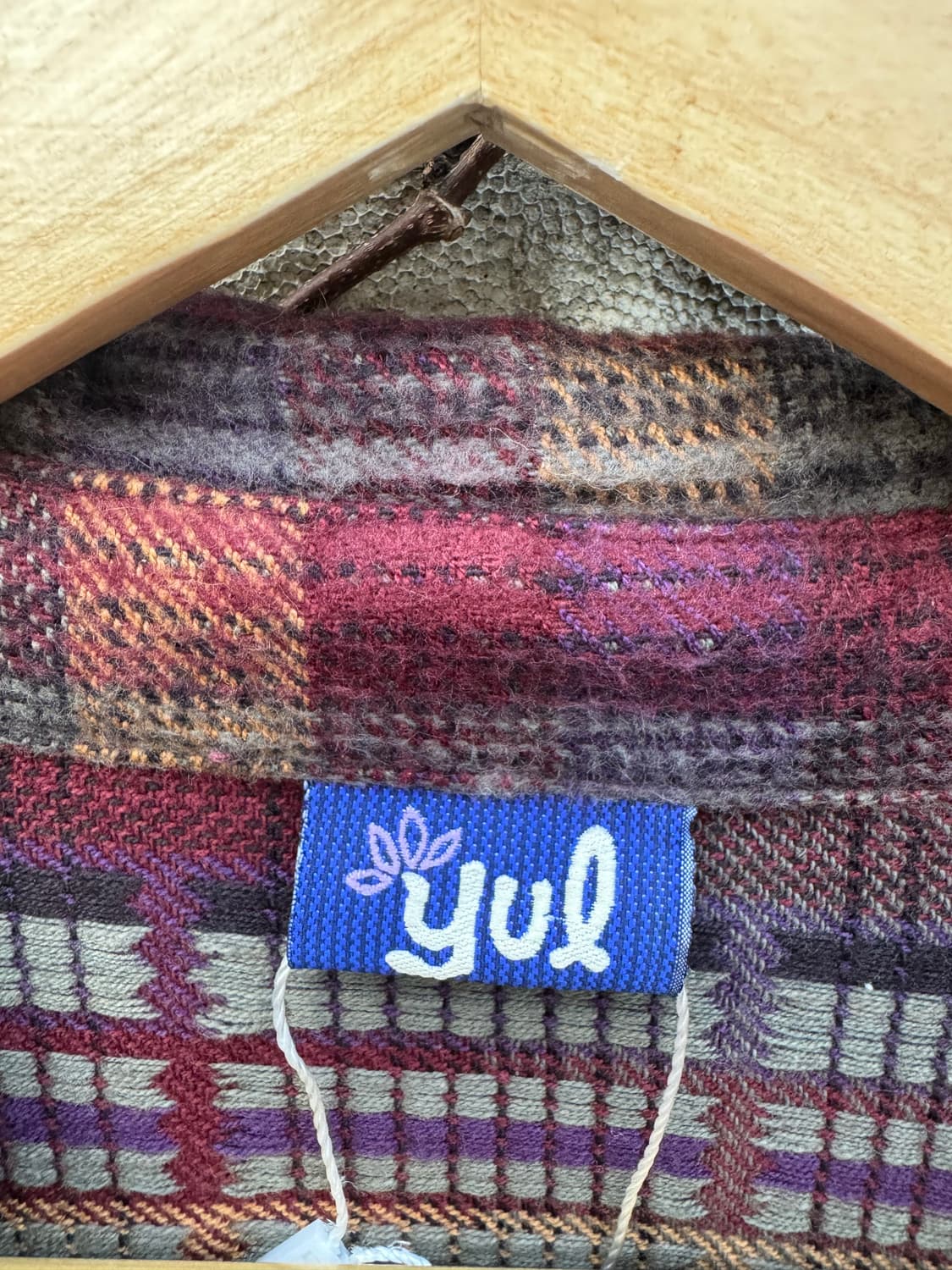 Yul 일본 빈티지 인도 문양 빈티지 체크 플란넬 셔츠 상품이미지4