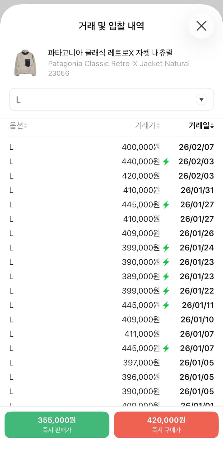 [L사이즈] 파타고니아 레트로X 자켓(후리스) 내추럴 상품이미지5