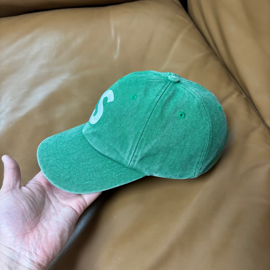 슈프림 S로고 볼캡 모자 워시드 그린 상품이미지4