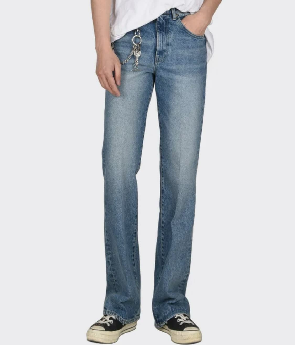 모드나인 MOD1s 러스티로즈 세미 플레어 데님팬츠 미들블루 (32) 상품이미지1