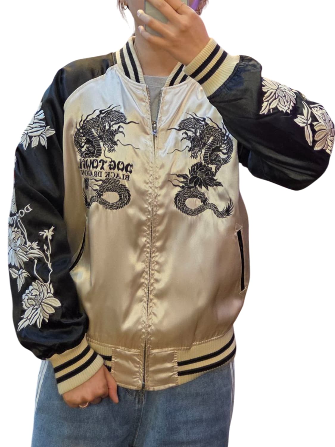 독타운 블랙 드래곤 스카쟌 자켓 M 상품이미지7