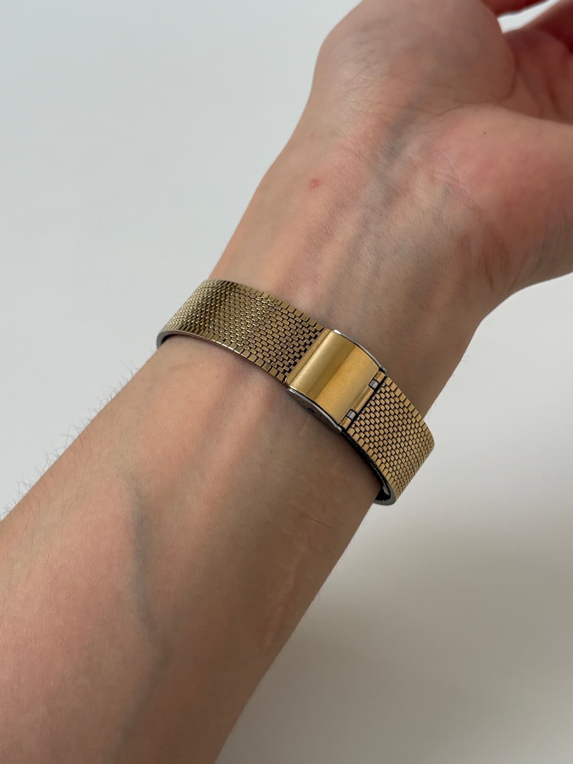 1980s Chariot Texture Gold Square Quartz 상품이미지8