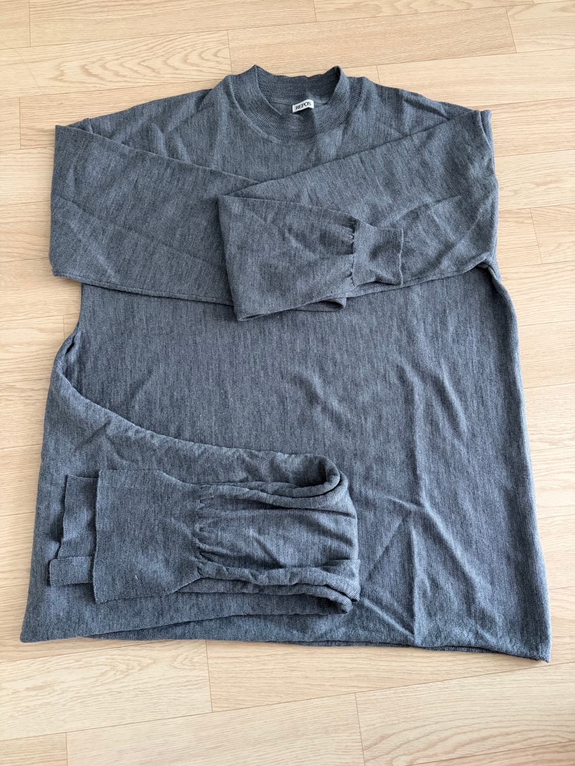 리포스-Side Wrap Knit (Grey) 상품이미지4