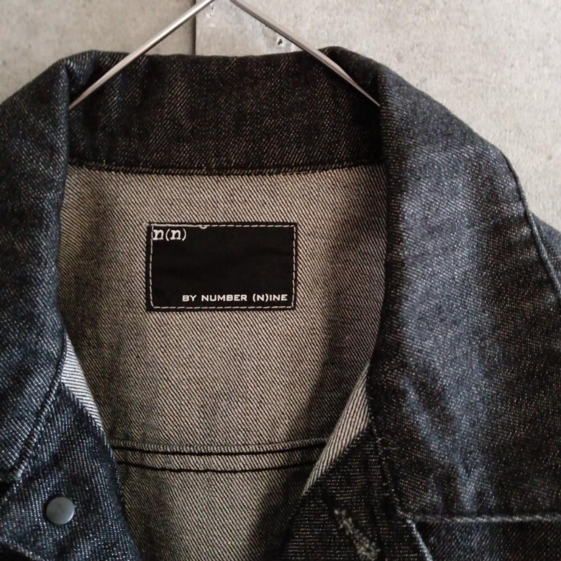 넘버나인 다크 그레이 데님 지퍼 자켓 상품이미지4
