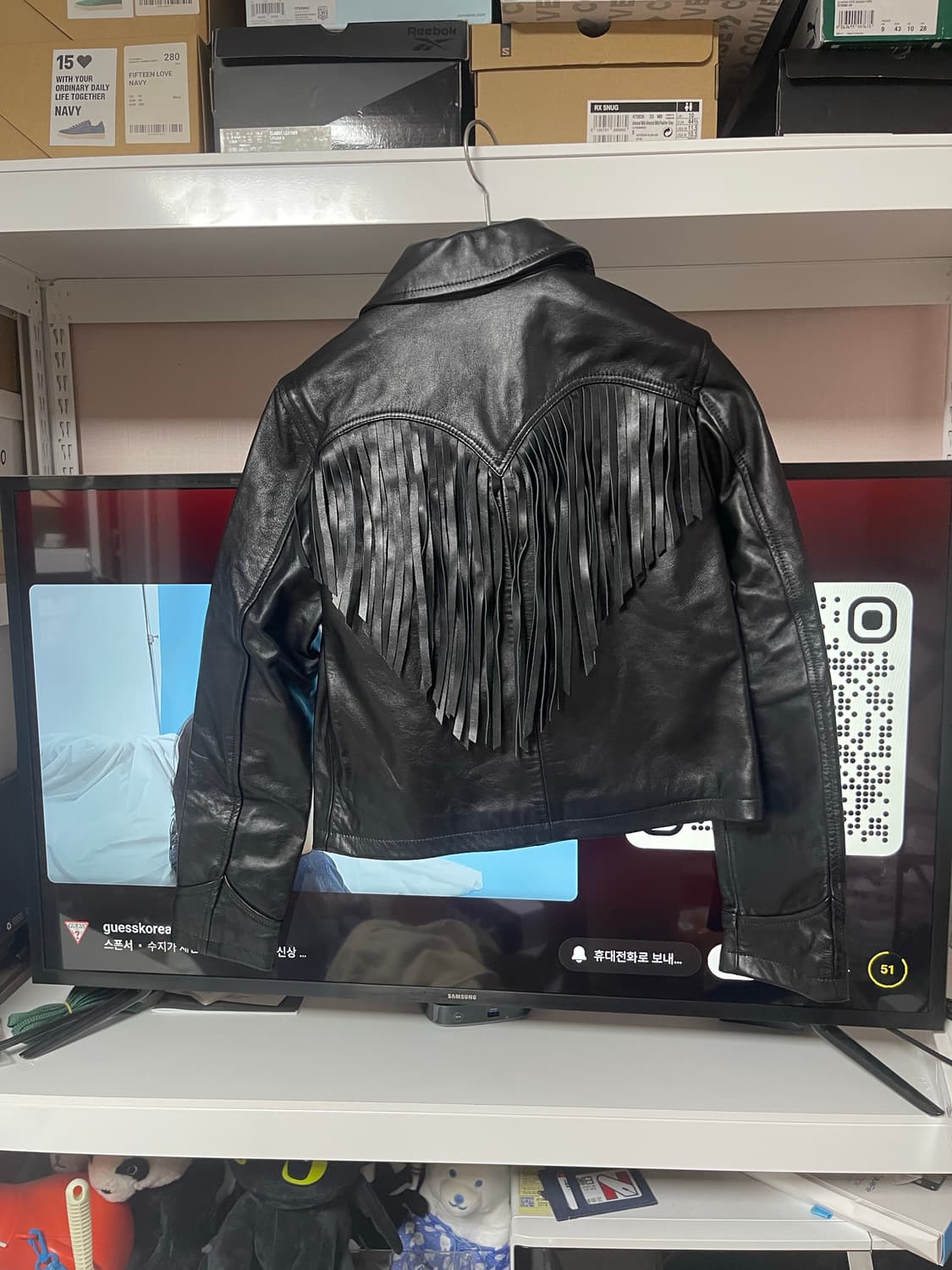 아미 웨스턴 프린지 가죽자켓 상품이미지3