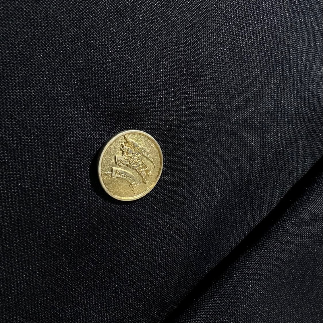 버버리 울 모헤어 금장버튼 더블 블레이저 자켓 네이비 상품이미지5