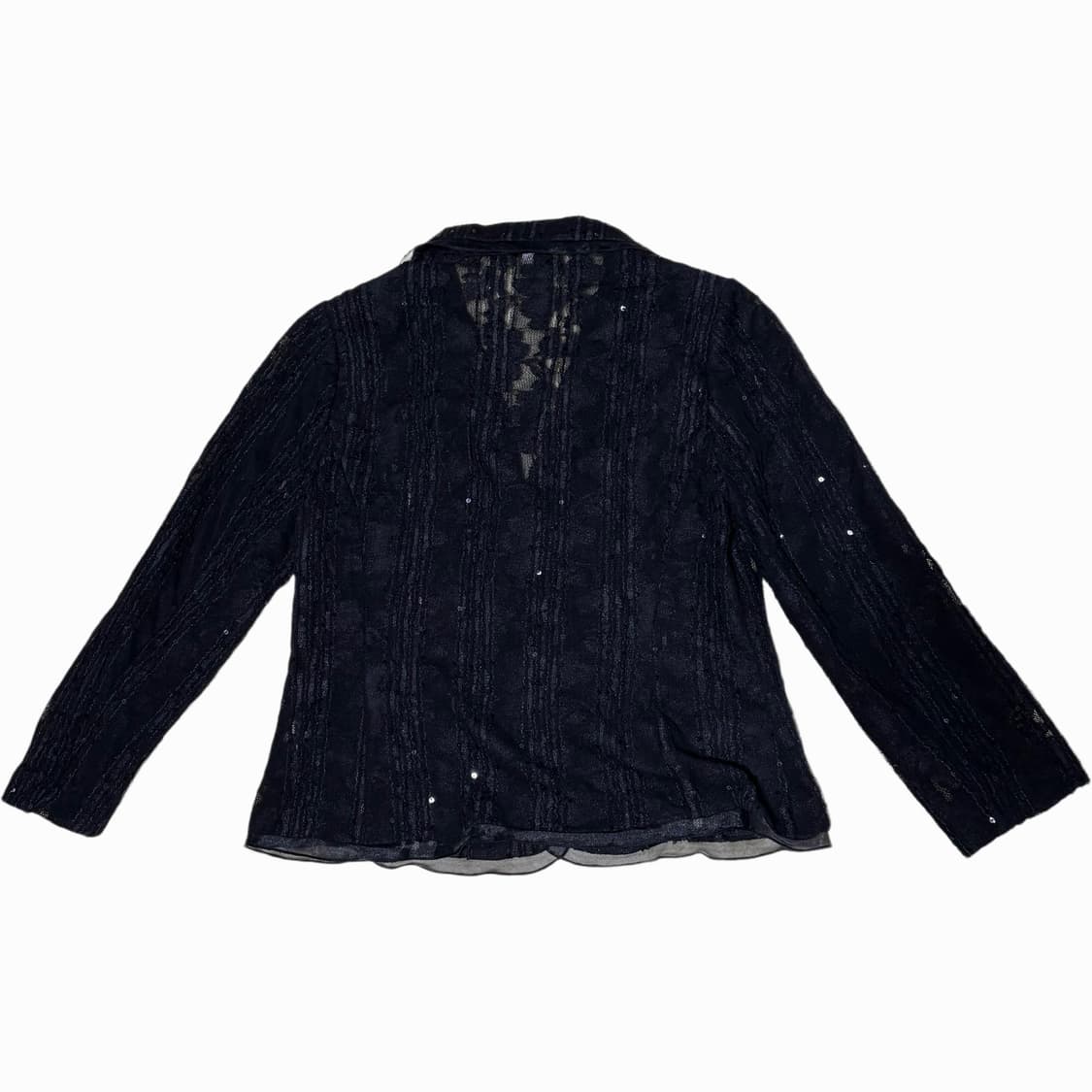 빈티지 고스로이 스팽글 블랙 시스루 레이스 자켓 상품이미지4