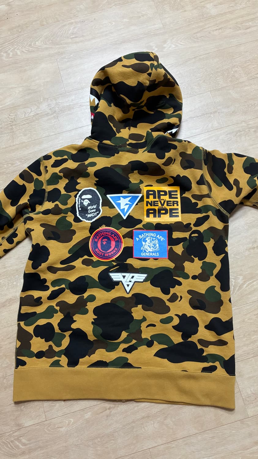 베이프 황계 샤크 후드집업 키즈 160 상품이미지4