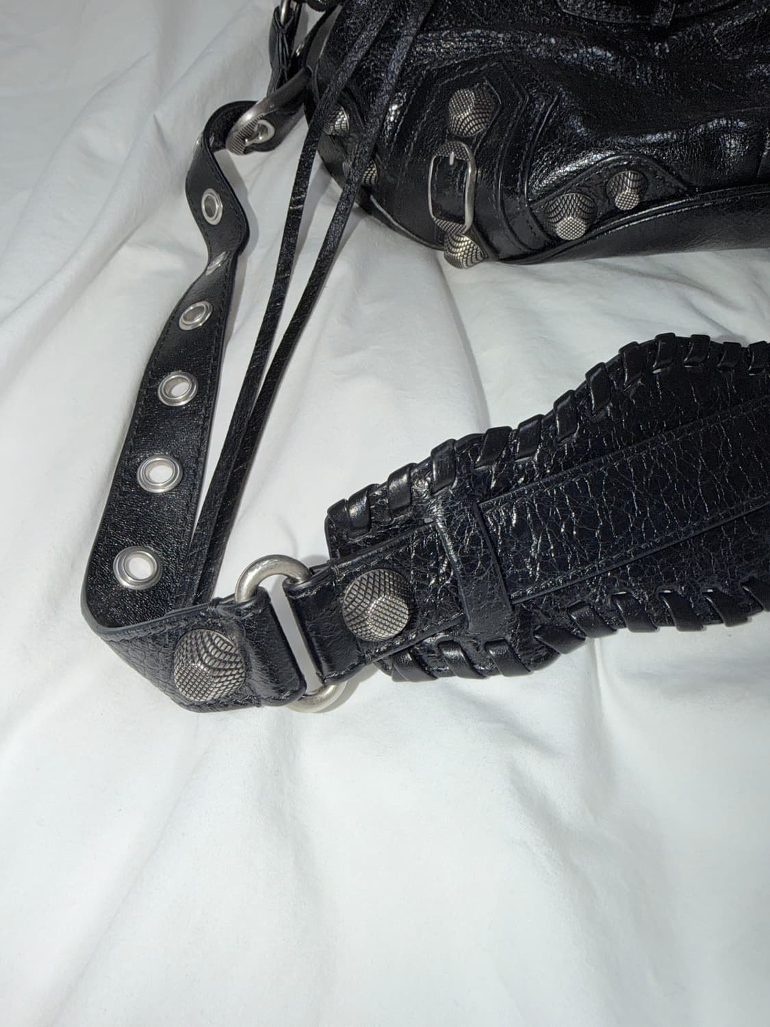 발렌시아가 르카골 버킷백(탑핸들o) 블랙 S 상품이미지4