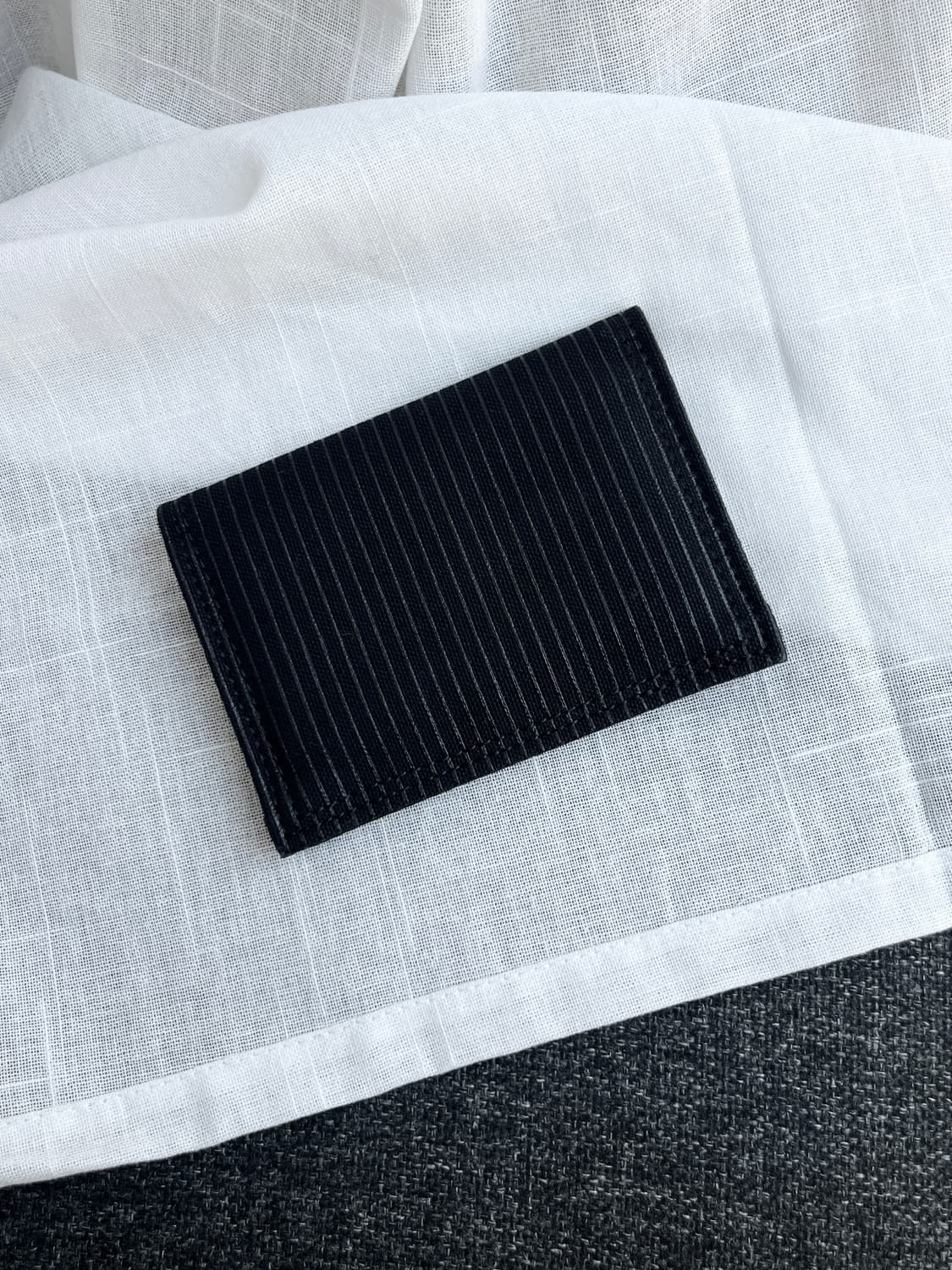 Porter 포터 스트라이프 지갑 블랙 상품이미지9