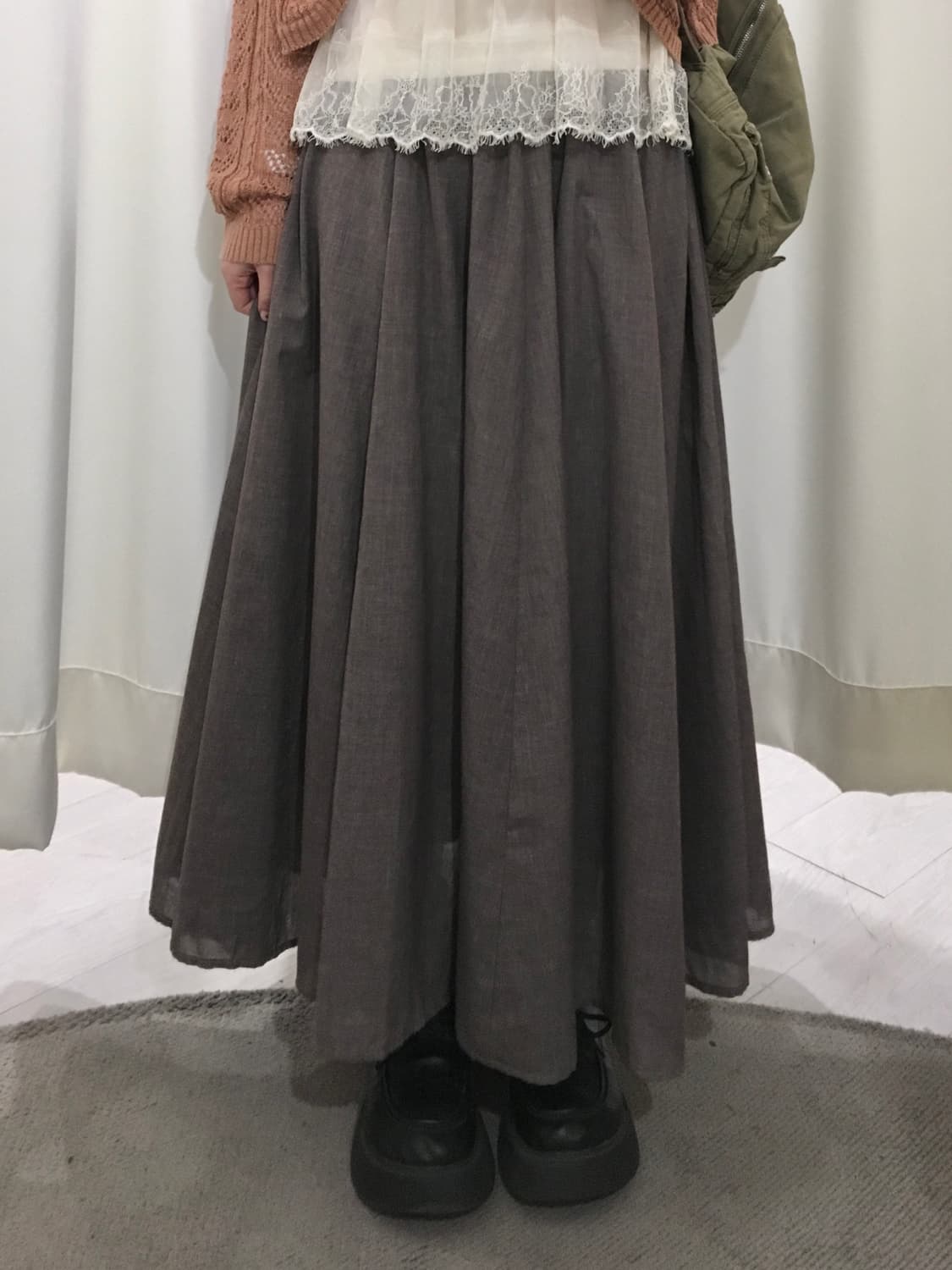 chacol brown mori skirt 상품이미지1