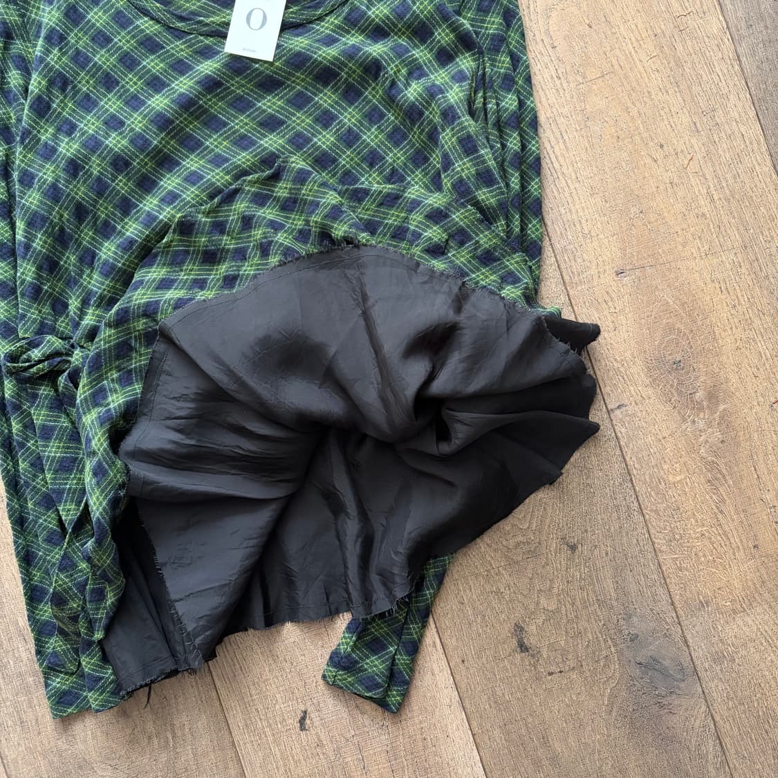 Layered Detail Ribbon Check Blouse 상품이미지5