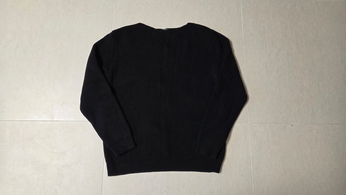 솔리드 옴므 보트넥  골지 크루넥 니트 상품이미지1