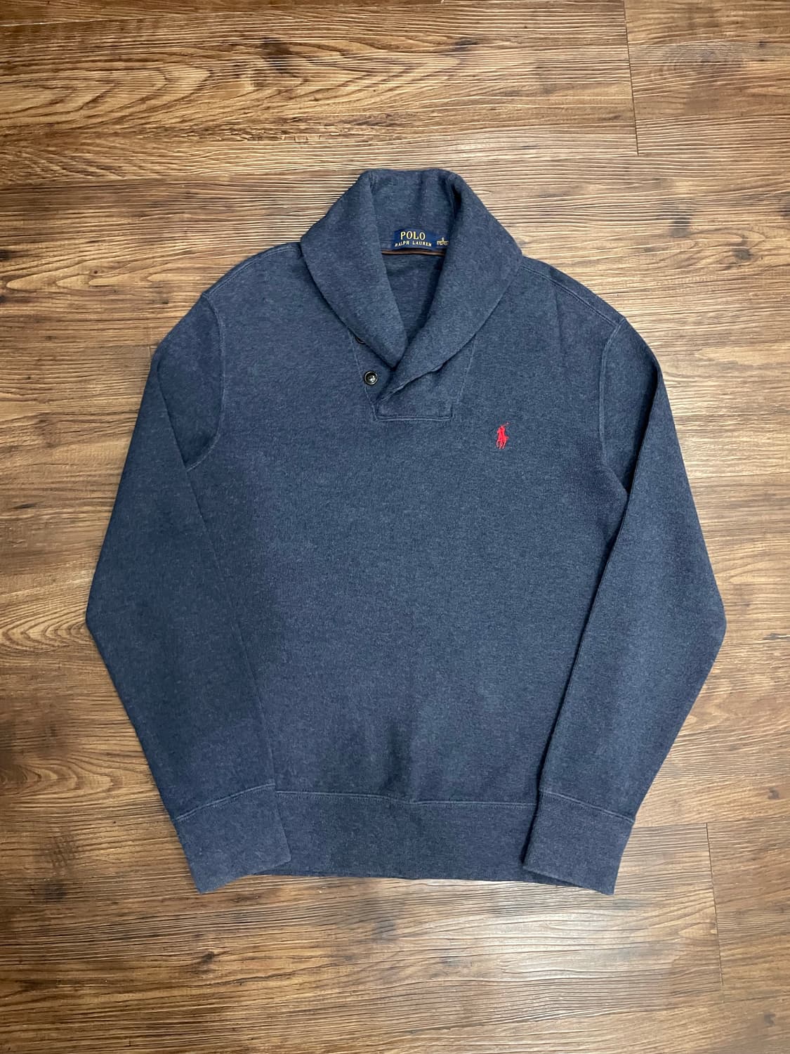 폴로 랄프로렌 숄카라 코튼 니트 스웨터 상품이미지1