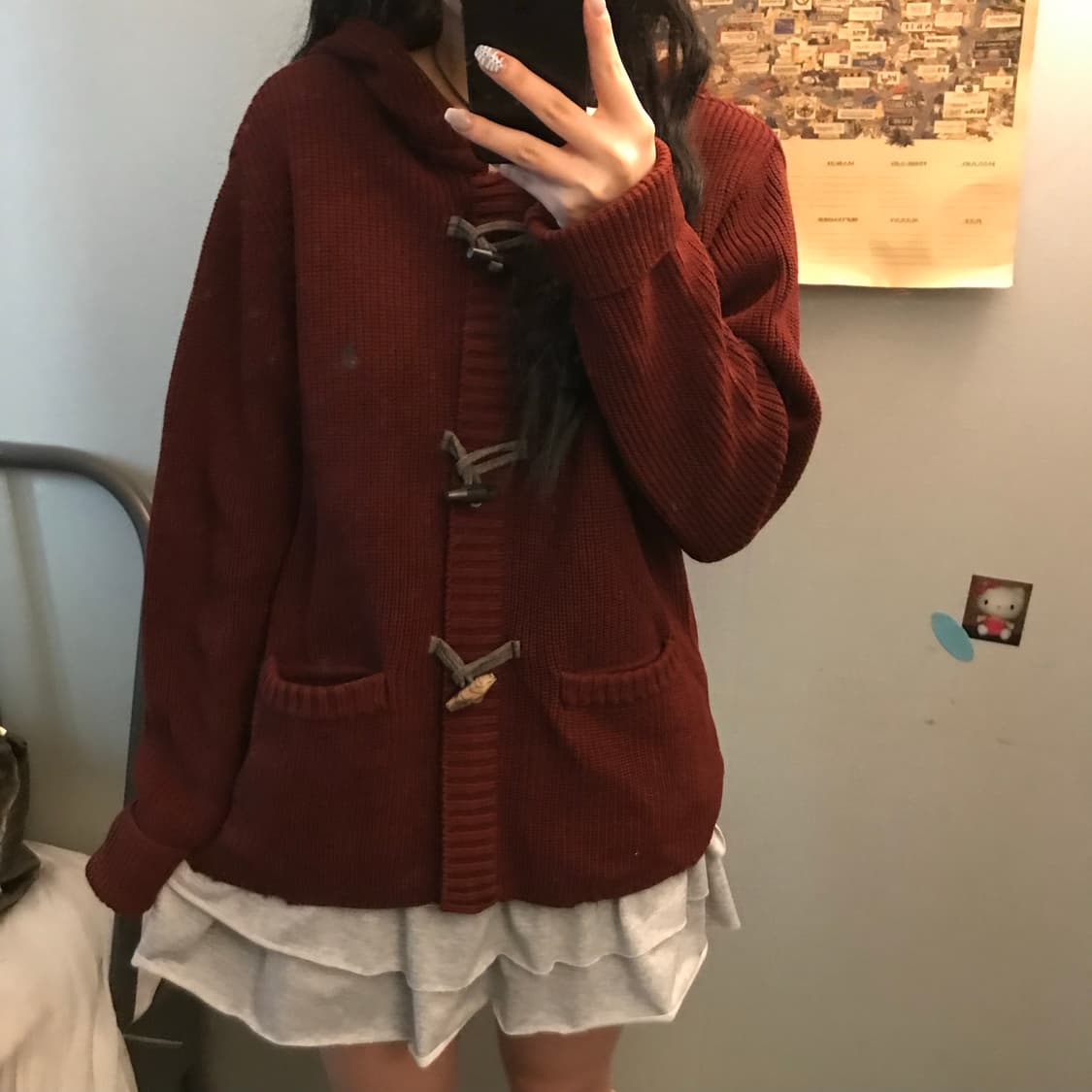 Bean Pole 빈폴 모 100% 떡볶이 니트 후드집업 상품이미지2