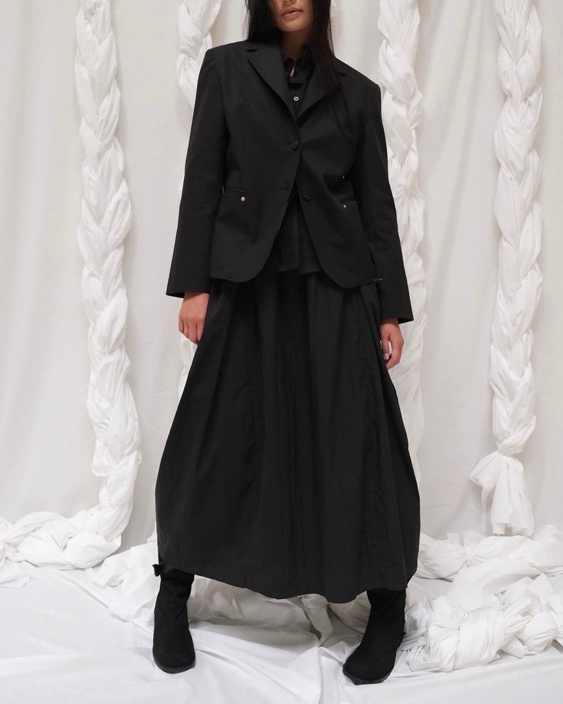 순지 스트링 플레어 스커트 상품이미지2