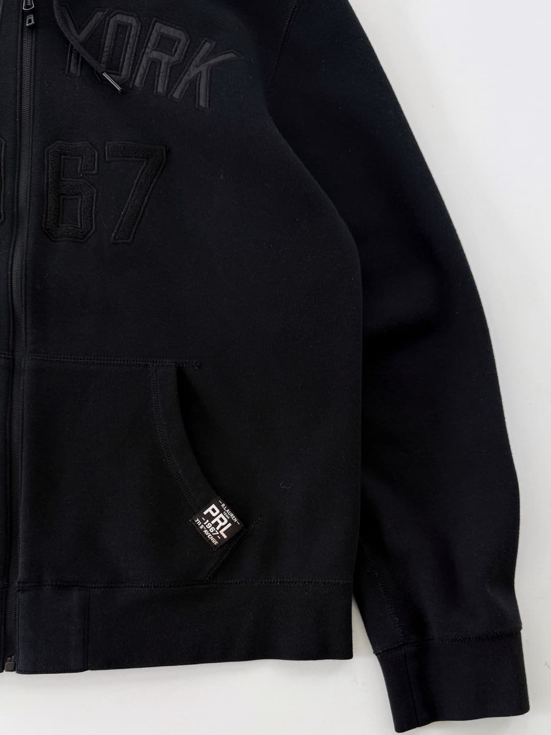 폴로 랄프로렌 오버핏 신형 블랙 뉴욕 빅로고 후드집업 상품이미지3