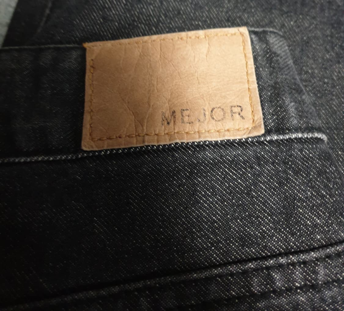 MEHOR 밑단턴업 데님팬츠 흑청 (M) 상품이미지4