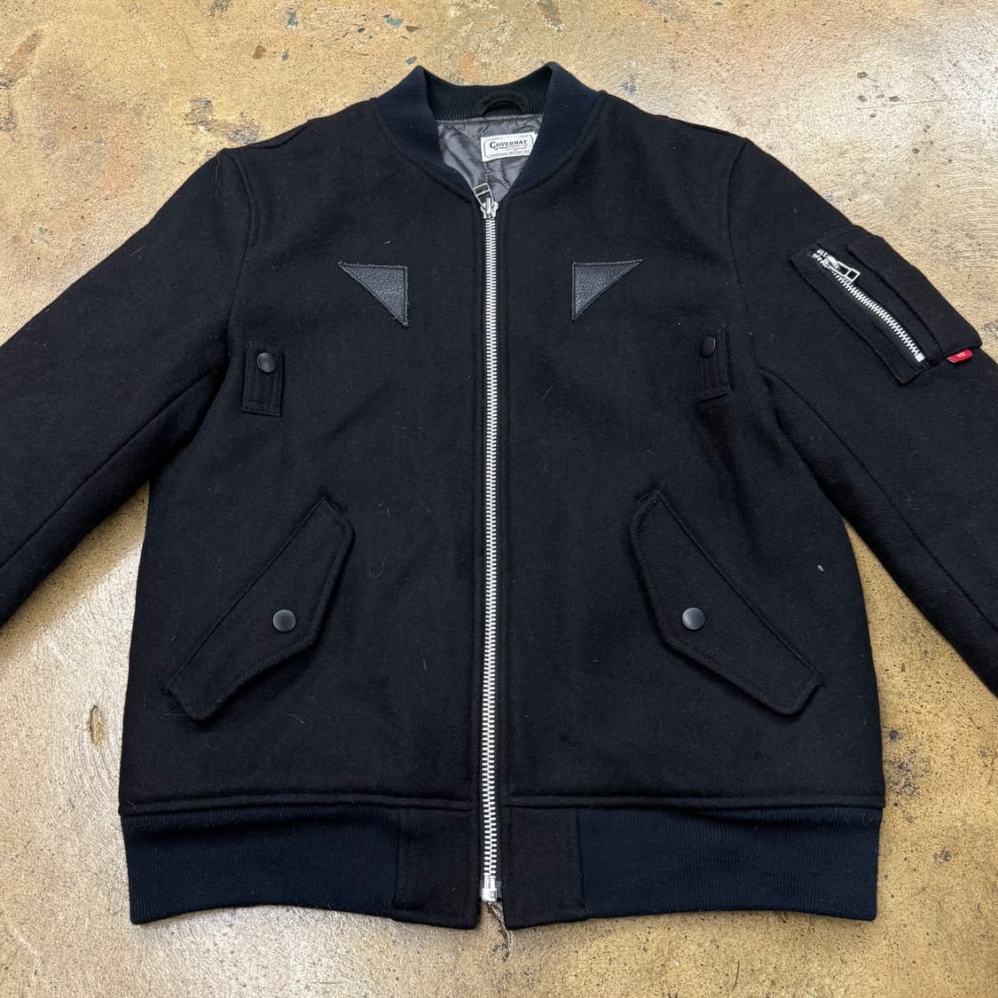[정품/M] 커버낫 블랙 울 MA-1 자켓 b19 상품이미지3
