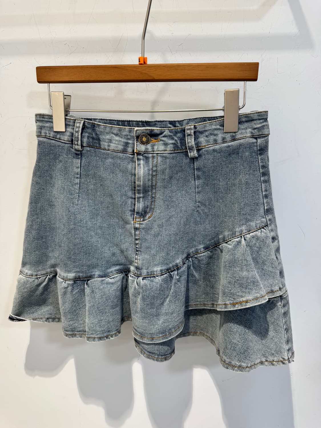 vintage skirt 프릴 청스커트 상품이미지1