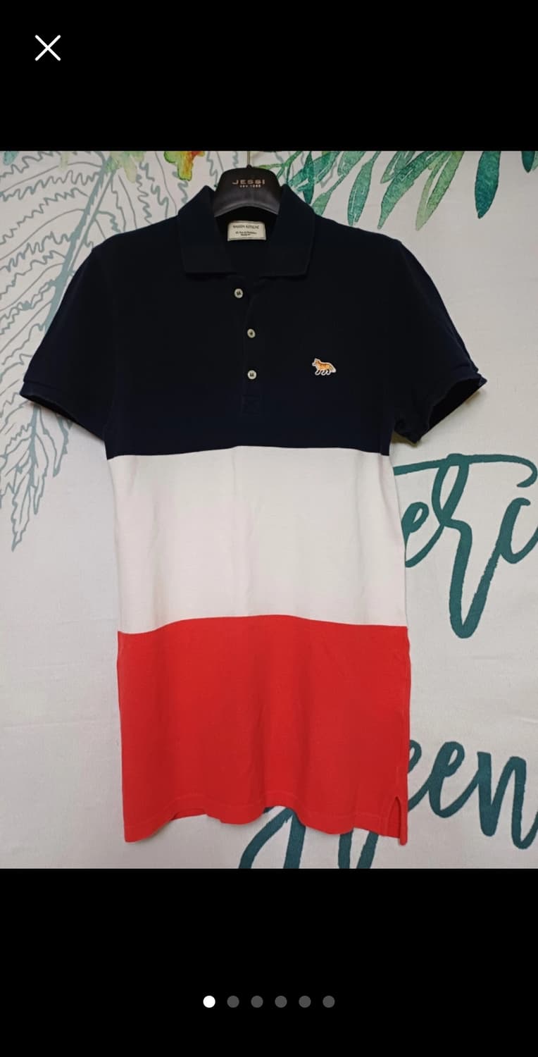 메종키츠네 카라 반팔티 상품이미지1