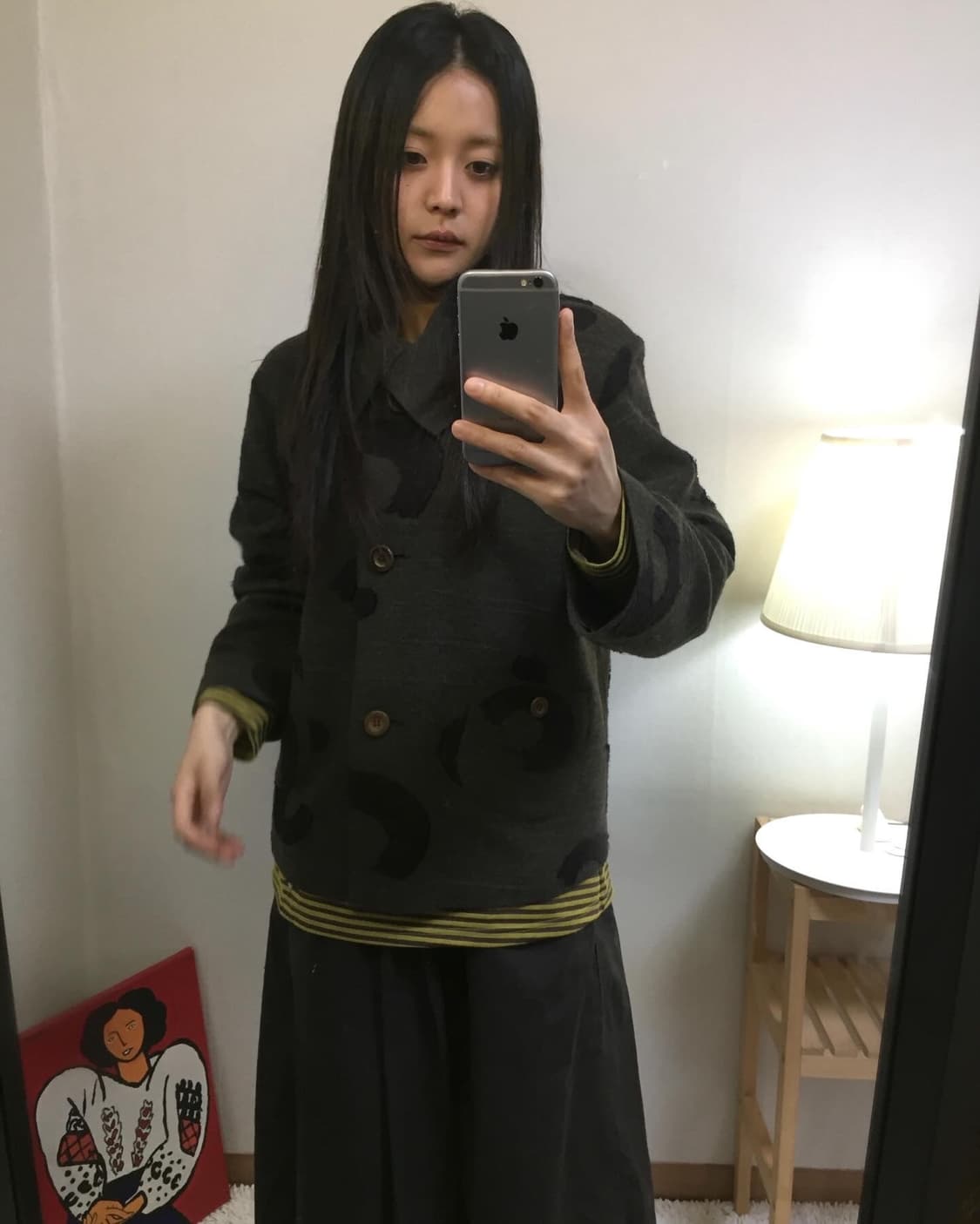 charcoal gray vintage pattern jacket 상품이미지1