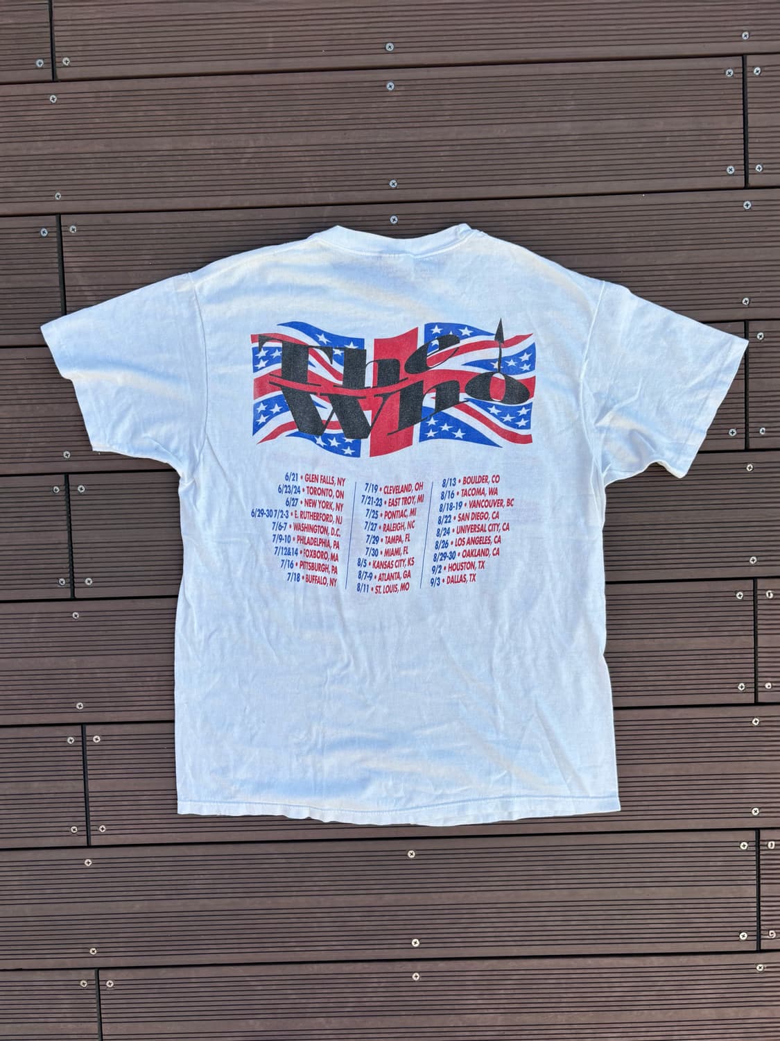 The Who 1989 투어 반팔 티셔츠 상품이미지2