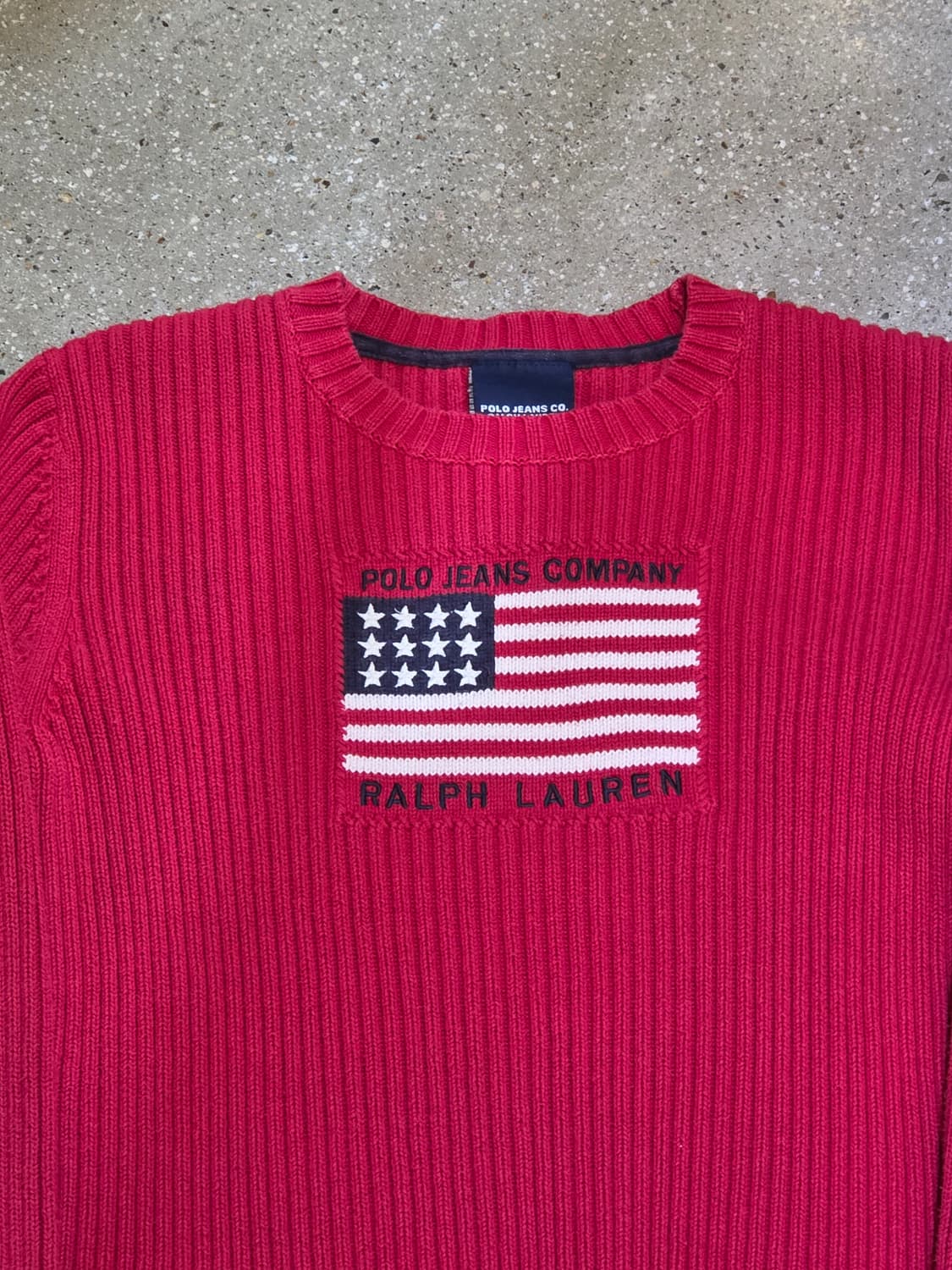 POLO 폴로 레드 성조기 골지니트💯 상품이미지4