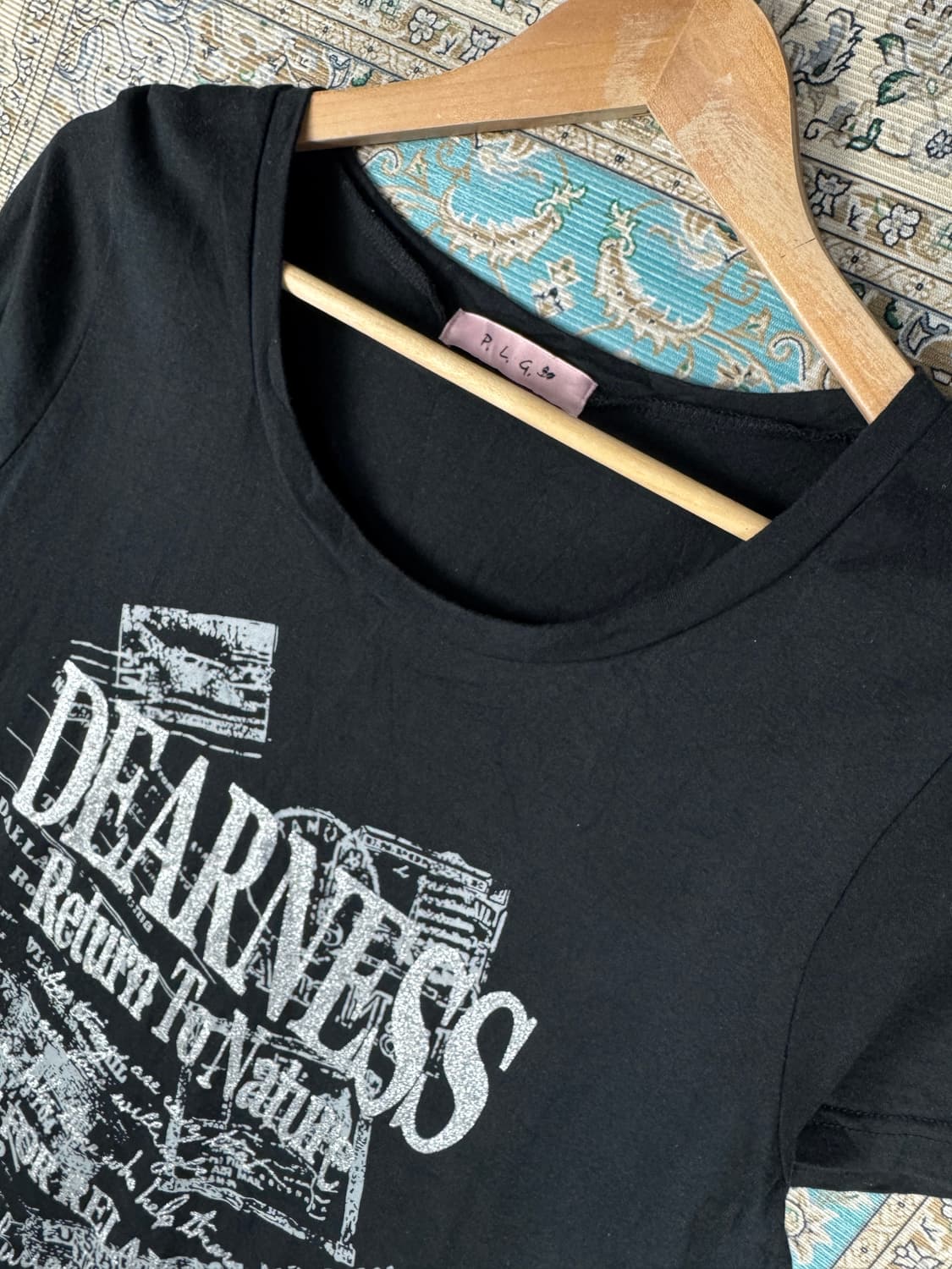 JPN Y2K 글리터 프린팅 티셔츠1604 상품이미지3