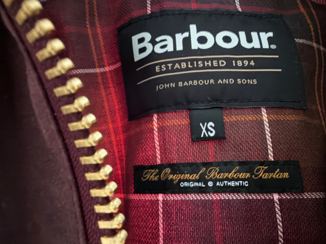 barbour spey bordeaux xs size 바버스페이 새상품 상품이미지9