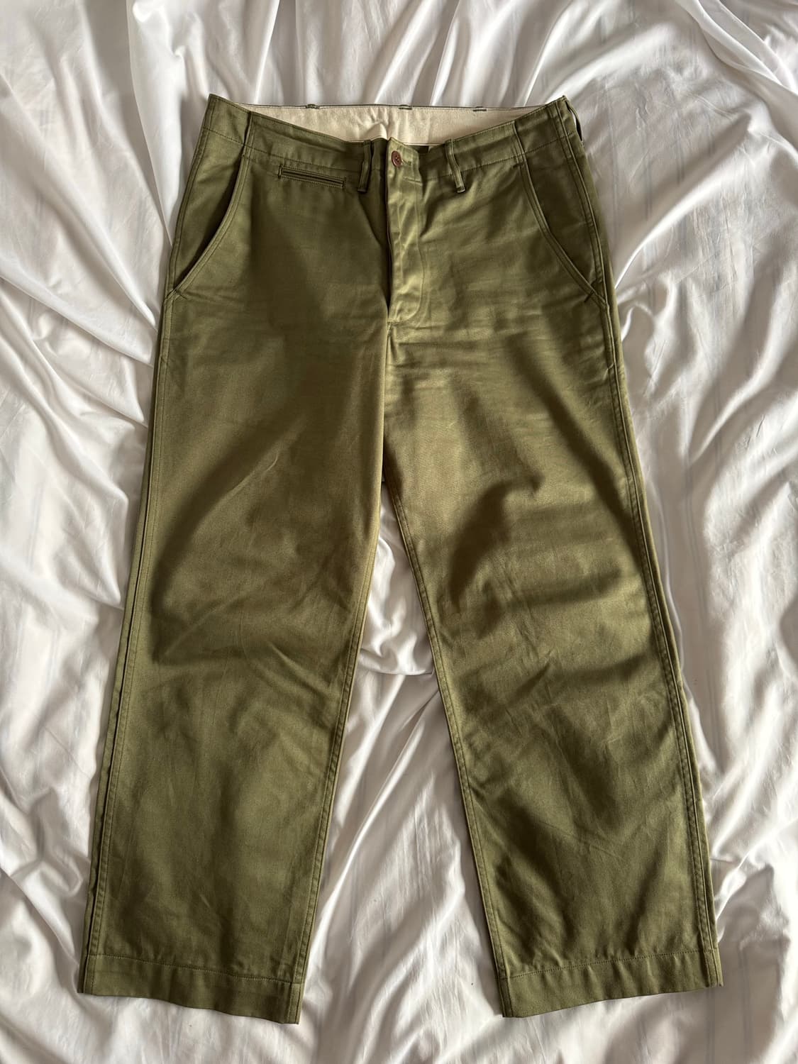 [34] 웨어하우스 1082 덕디거 치노 올리브 그린 상품이미지1