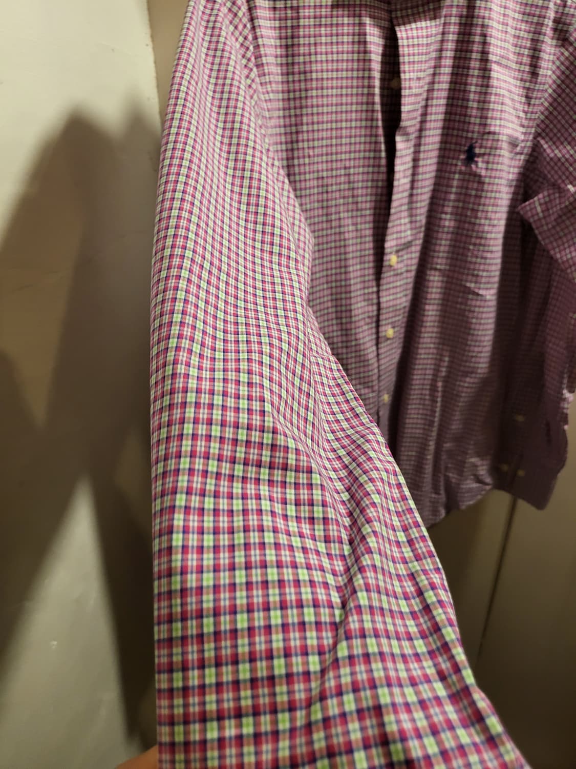 [M]폴로 랄프로렌 핑크 체크 셔츠 상품이미지4