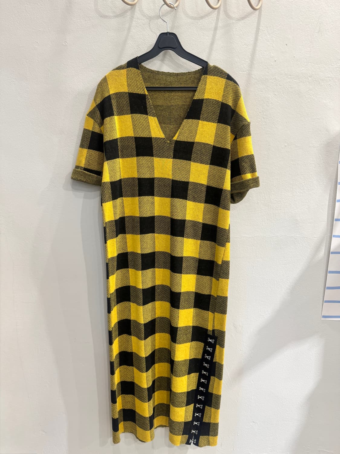 vintage 깅엄체크 후크트임 OP 상품이미지1