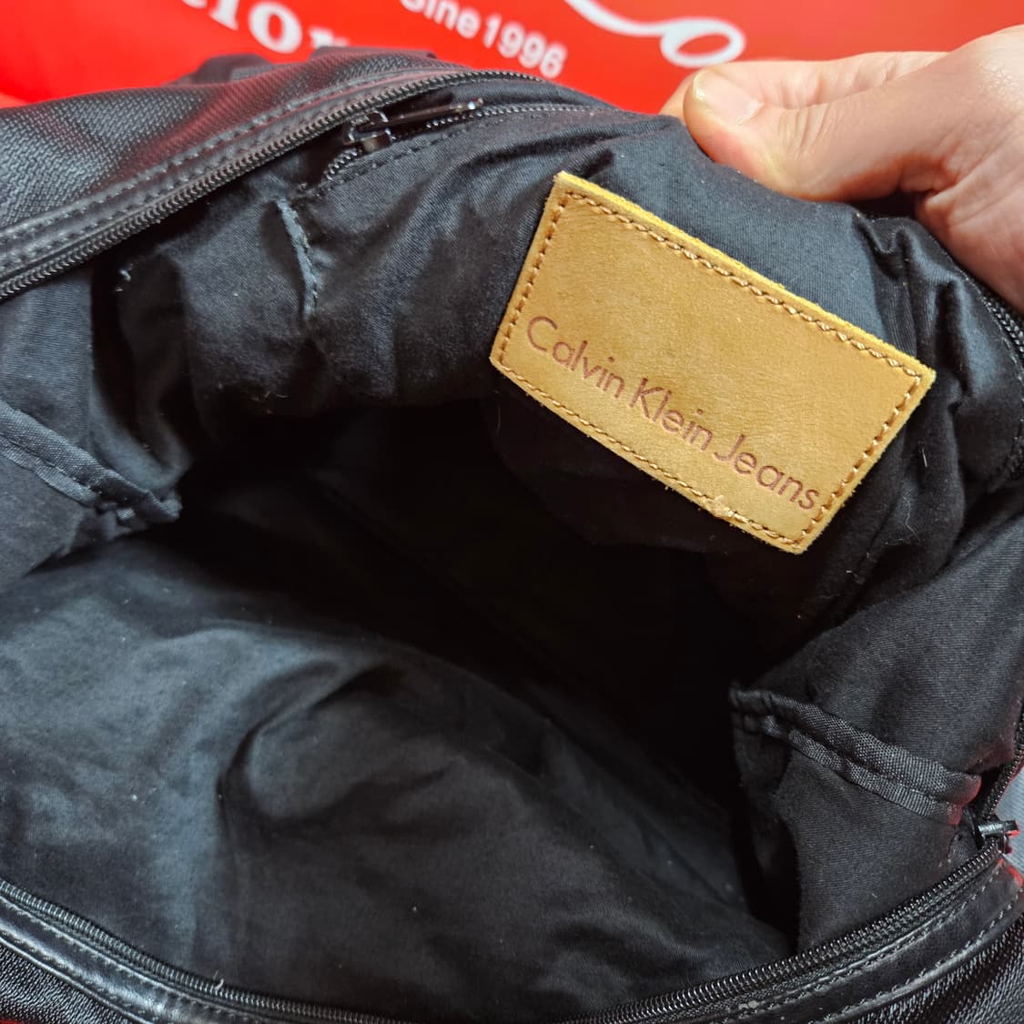 켈빈클라인 빈티지 Y2k 가죽 혼방 보스턴 토트백  상품이미지10