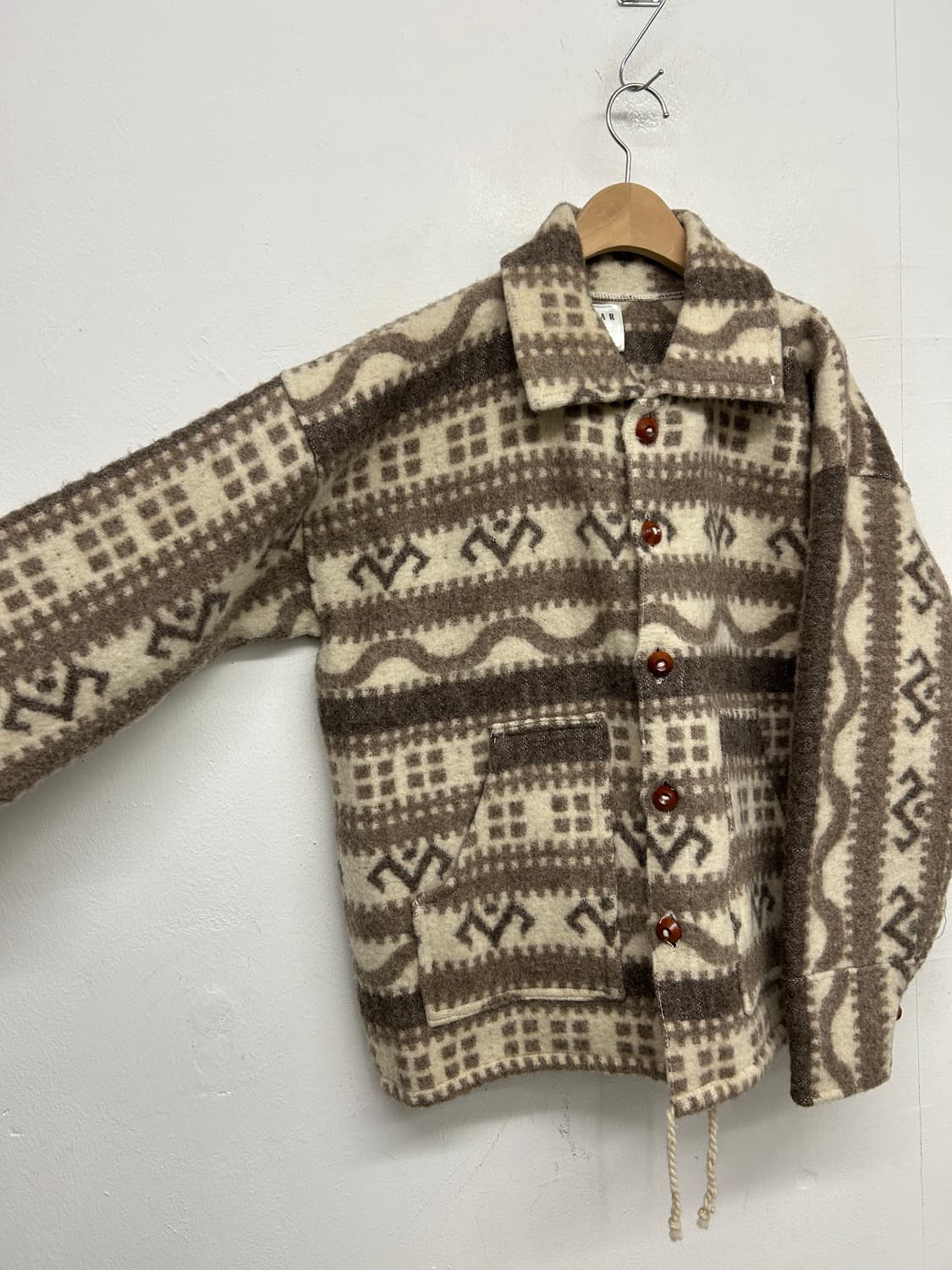 SHUAR 핸드우븐 에콰도르 에스닉 울 자켓 상품이미지2