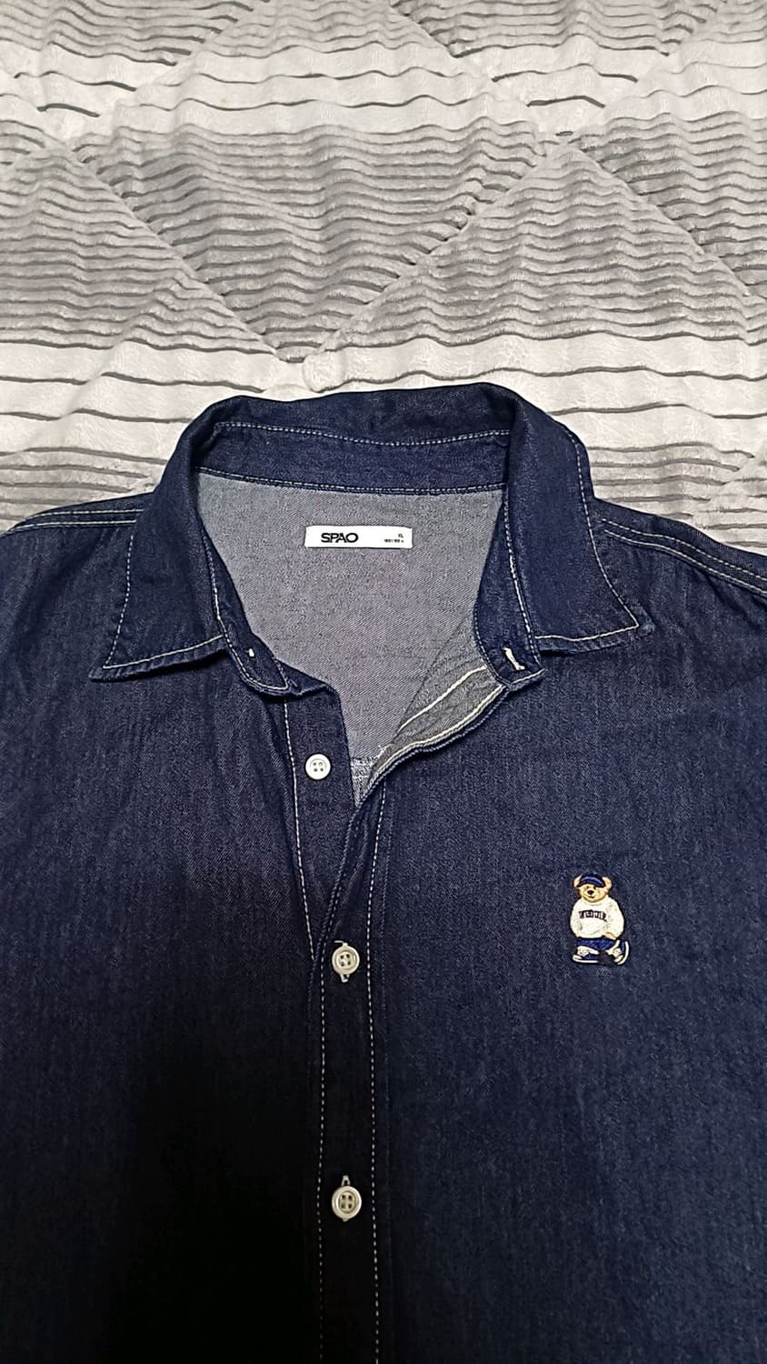 스파오 오버핏 데님셔츠 XL 가슴67 기장78 상품이미지2